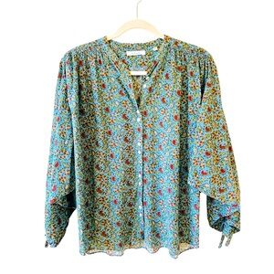 DOEN O’Keeffe Top in Blue Print Size S